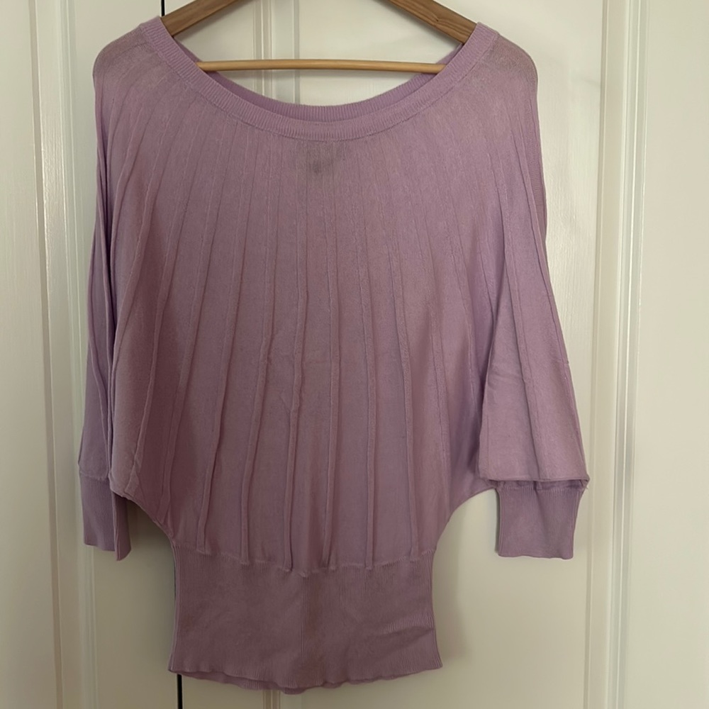 Apostrophe dolman sleeve orchid sweater top M